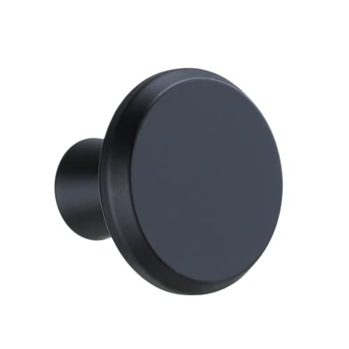 (10-Pack) VIBORG Round Cabinet Knobs and Pulls, Matte Black Mushroom Drawer Dresser Knobs and Handles, 32mm (1.25") Diameter, Sand Black Knobs for...