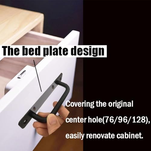 12 Pack 5 Inch 128 mm Matte Black Cabinet Handles Aluminum Drawer Pulls Sliding Door Pulls