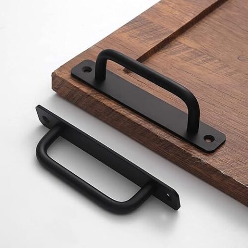 12 Pack 5 Inch 128 mm Matte Black Cabinet Handles Aluminum Drawer Pulls Sliding Door Pulls