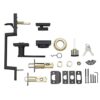 Amazon Basics Front Door Lock Set, Handleset with Stamford Lever, Level Door Handle, Exterior, Single Cylinder Packs, Matte Black, 1-Pack