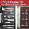 Aujen Silverware Organizer - Expandable Kitchen Drawer Organizer, Adjustable Utensil Organizer, Cutlery Tray for Forks, Knives, Multipurpose...