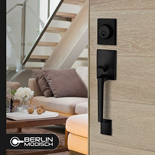 Berlin Modisch Single Cylinder HandleSet with Lever Door Handle (for Entrance and Front Door) Reversible for Right and Left Handed deadbolt Handle... Berlin Modisch Single Cylinder HandleSet with Lever Door Handle (for Entrance and Front Door) Reversible for Right and Left Handed deadbolt Handle...