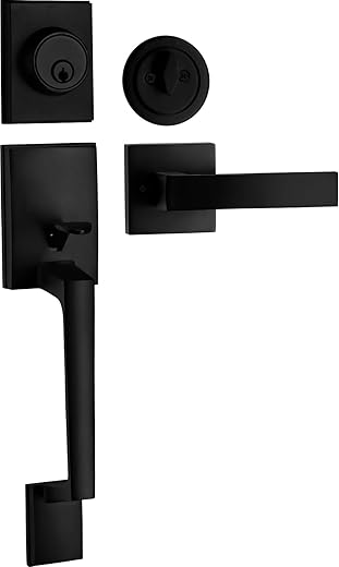 Berlin Modisch Single Cylinder HandleSet with Lever Door Handle (for Entrance and Front Door) Reversible for Right and Left Handed deadbolt Handle...