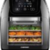 CHEFMAN Multifunctional Digital Air Fryer+ Rotisserie, Dehydrator, Convection Oven, 17 Touch Screen Presets Fry, Roast, Dehydrate, Bake, XL 10L...
