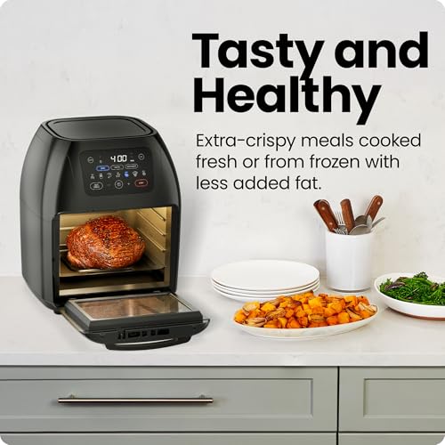 CHEFMAN Multifunctional Digital Air Fryer+ Rotisserie, Dehydrator, Convection Oven, 17 Touch Screen Presets Fry, Roast, Dehydrate, Bake, XL 10L...