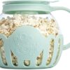 Ecolution Patented Micro-Pop Microwave Popcorn Popper with Temperature Safe Glass, 3-in-1 Lid Measures Kernels and Melts Butter, Made Without BPA,...