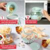 Ecolution Patented Micro-Pop Microwave Popcorn Popper with Temperature Safe Glass, 3-in-1 Lid Measures Kernels and Melts Butter, Made Without BPA,...