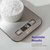 Etekcity Food Kitchen Scale, Digital Grams and Ounces for Weight Loss, Baking, Cooking, Keto and Meal Prep, LCD Display, Medium, 304 Stainless Steel