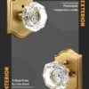 Gobrico Privacy Door Lock Sets Crystal Knobs Heavy Duty Door Hardware,Keyless Bath/Bed Door Knobset with Lock Inside,Push Pin Button,Antique Brass...