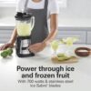 Hamilton Beach Power Elite Wave Action Blender For Smoothies, 40 Oz Glass Jar, 12 Functions Including Puree, Crush Ice, 700 Watts - Black (58148A)