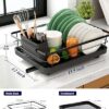 Kitsure Dish Drying Rack for Kitchen Counter, Stainless Steel Sink Organization and Storage Essentials with Cutlery Holder, Home and Appartment...