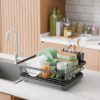 Kitsure Dish Drying Rack for Kitchen Counter, Stainless Steel Sink Organization and Storage Essentials with Cutlery Holder, Home and Appartment...