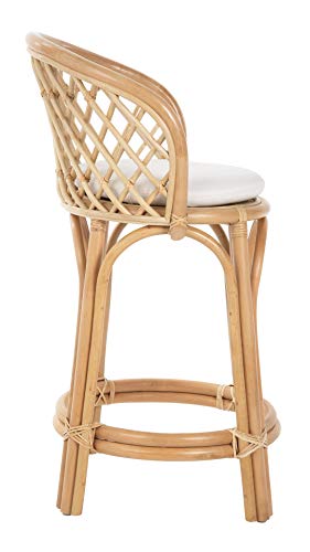 Kouboo Rattan Criss-Cross Height Counter Stool - Modern Stool with Back, Stools for Kitchen Counter Perfect for Cafes & Home Decor, Kitchen &...