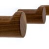 Natural Wooden Wall Mounted Hooks - Pack of 4 - Modern - Handmade Decorative Wood Pegs Minimalist for Hanging Hat, Coats (Black Walnut Wood)