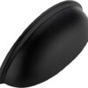 Ravinte 10 Pack 3" Drawer Pulls Flat Black Cabinet Cup Pulls Kitchen Hardware Cabinet Handles Drawer Handles Knobs 3 inch Hole Center
