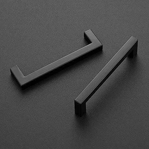 Ravinte 30 Pack 5 Inch Kitchen Square Cabinet Handles Matte Black Pulls Drawer Hardware for Cabinets Cupboard Ravinte 30 Pack 5 Inch Kitchen Square Cabinet Handles Matte Black Pulls Drawer Hardware for Cabinets Cupboard