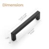 Ravinte 30 Pack 5 Inch Kitchen Square Cabinet Handles Matte Black Pulls Drawer Hardware for Cabinets Cupboard