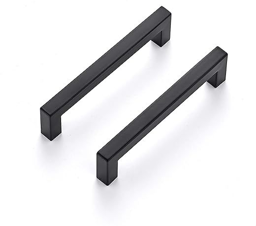 Ravinte 30 Pack 5 Inch Kitchen Square Cabinet Handles Matte Black Pulls Drawer Hardware for Cabinets Cupboard Ravinte 30 Pack 5 Inch Kitchen Square Cabinet Handles Matte Black Pulls Drawer Hardware for Cabinets Cupboard