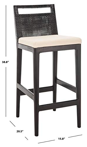 SAFAVIEH Darin Barstool, Black/White SAFAVIEH Darin Barstool, Black/White