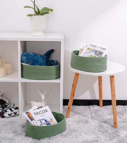 Shelf Storage Baskets for Organizing|Decorative Basket for Closet Storage|Toy Baskets&Bins|Small Woven Rope...
