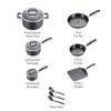 T-fal Signature Nonstick Cookware Set 12 Piece, Oven Broiler Safe 350F, Pots and Pans, Kitchen Cooking Set w/Fry Pans, Saucepans, Saute Pan, Dutch...