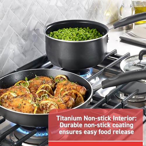 T-fal Signature Nonstick Cookware Set 12 Piece, Oven Broiler Safe 350F, Pots and Pans, Kitchen Cooking Set w/Fry Pans, Saucepans, Saute Pan, Dutch... T-fal Signature Nonstick Cookware Set 12 Piece, Oven Broiler Safe 350F, Pots and Pans, Kitchen Cooking Set w/Fry Pans, Saucepans, Saute Pan, Dutch...