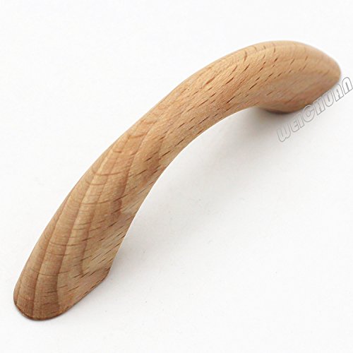 WEICHUAN 10PCS Unfinished Wood Pulls Handles - Kitchen Cabinets Furniture Dresser Wardrobe Cupboard Drawer Pulls Handles, 2.5" Hole Centers WEICHUAN 10PCS Unfinished Wood Pulls Handles - Kitchen Cabinets Furniture Dresser Wardrobe Cupboard Drawer Pulls Handles, 2.5" Hole Centers
