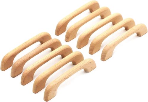 WEICHUAN 10PCS Wood Unfinished Drawer Knobs Pulls Handles - Replacement Kitchen Cabinets Furniture Dresser Wardrobe Cupboard Drawer Pulls...