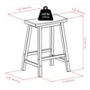 Winsome Satori Saddle Seat Counter Stool, for Kitchen, 24", Natural