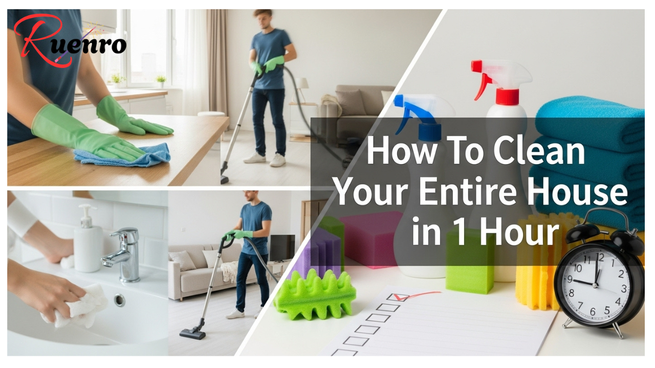 How To Clean Your Entire House in 1 Hour