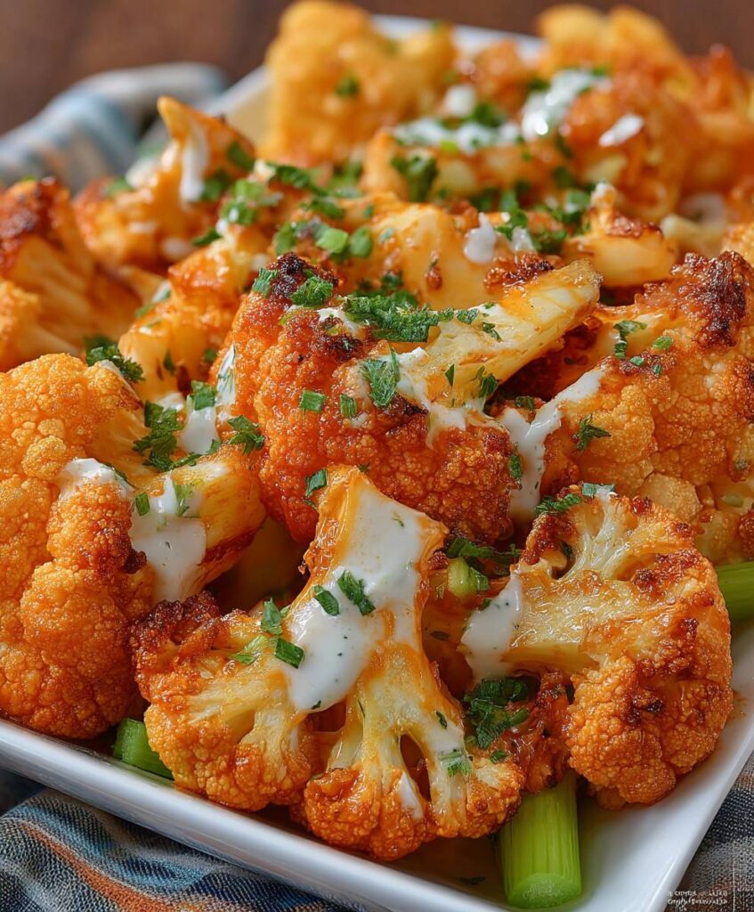 Air Fryer Buffalo Cauliflower | Crispy Spicy Healthy Snack