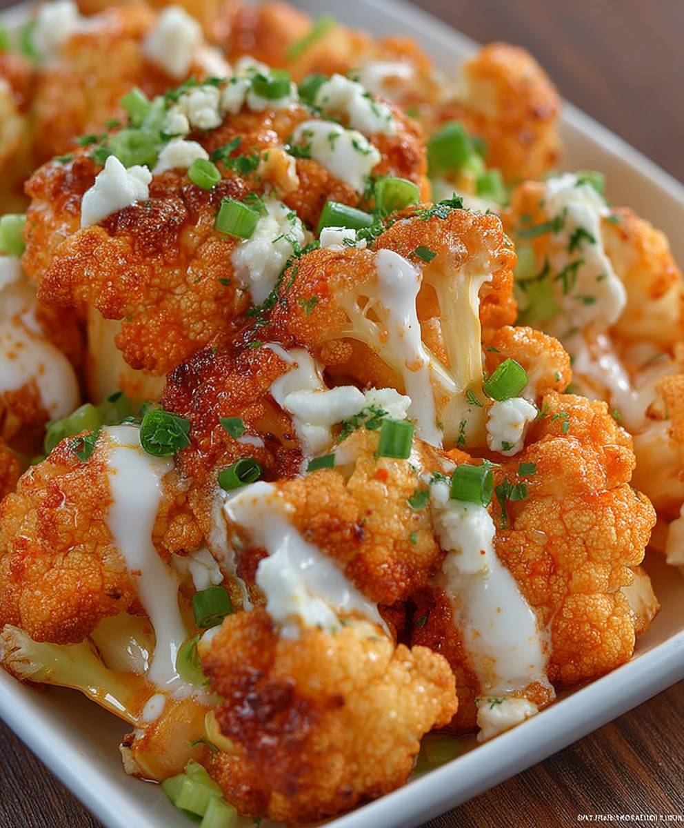 Air Fryer Buffalo Cauliflower | Crispy Spicy Healthy Snack image 2