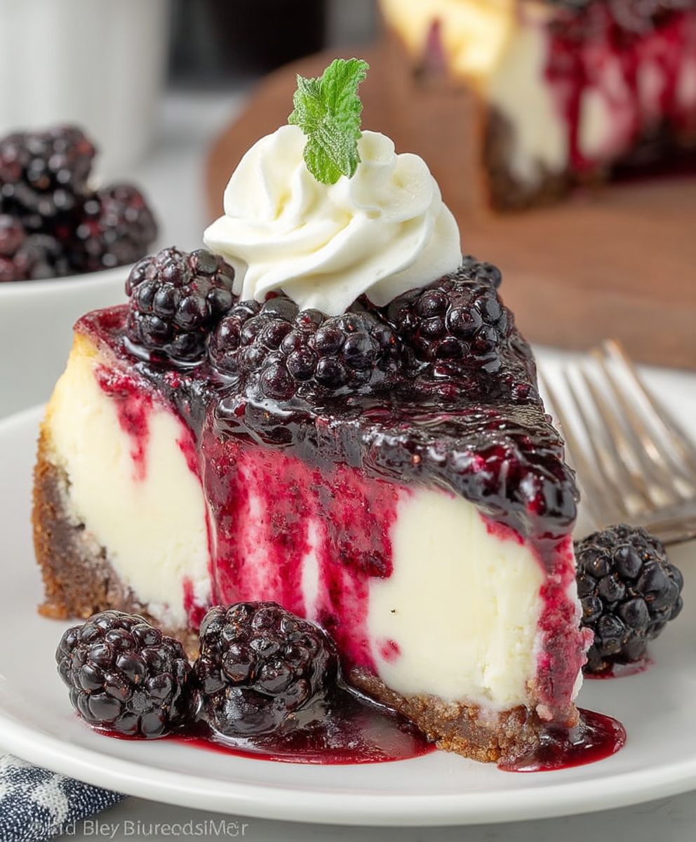 Blackberry Bliss Cheesecake | Rich Creamy Berry Dessert