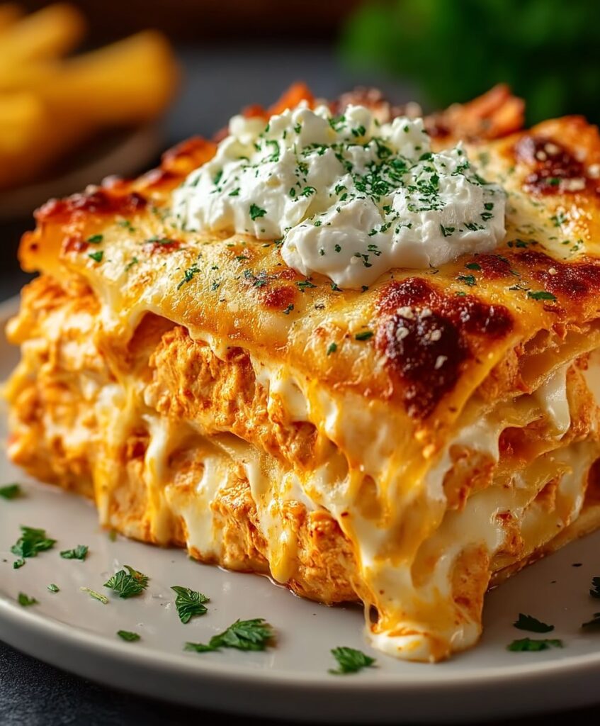 Buffalo Chicken Lasagna | Cheesy Spicy Dinner Recipe for Busy Weeknights