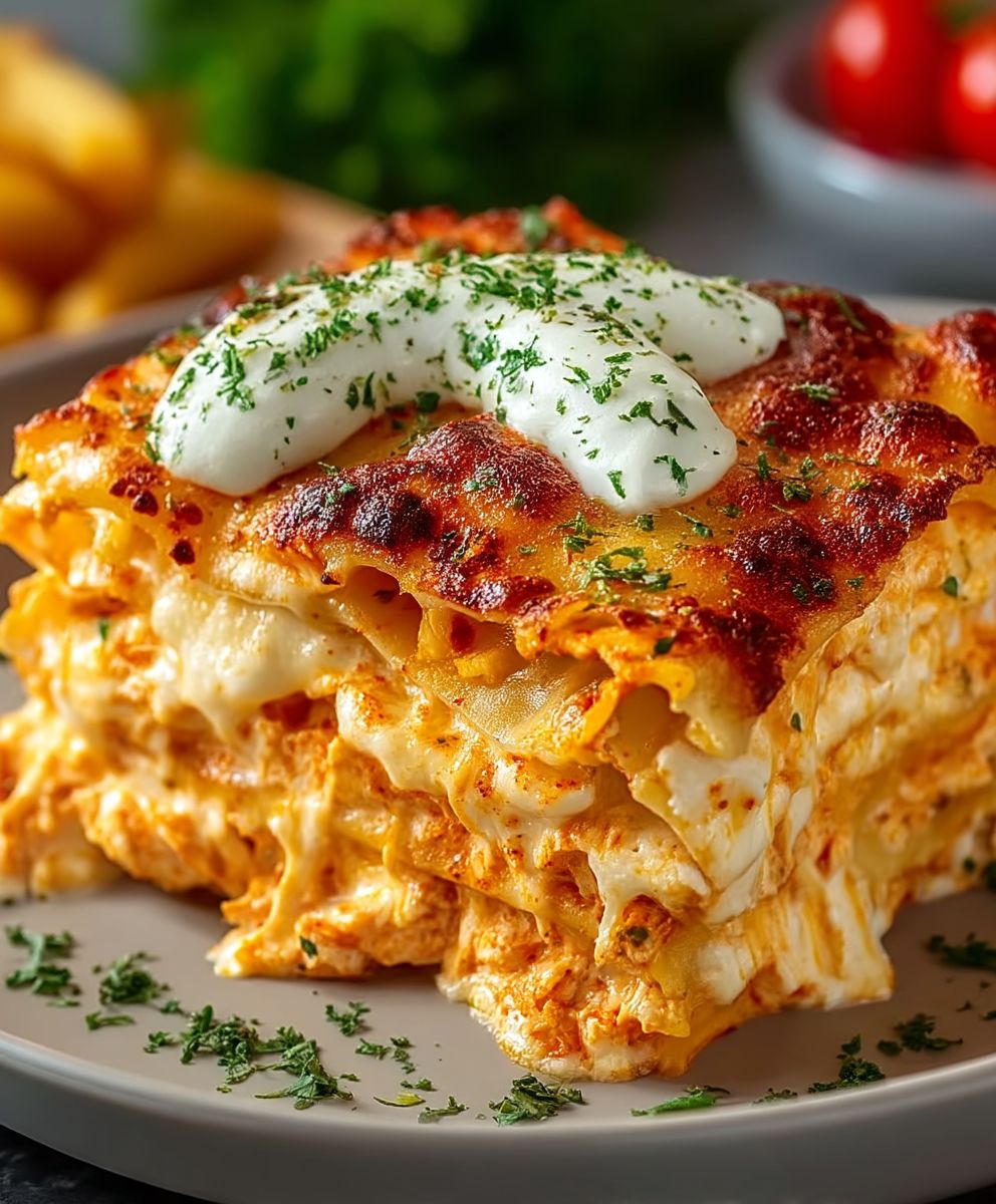 Buffalo Chicken Lasagna | Cheesy Spicy Dinner Recipe for Busy Weeknights image 2
