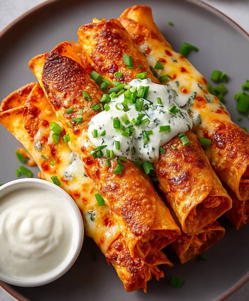 Buffalo Chicken Taquitos Recipe | Crispy Spicy Easy Dinner Idea