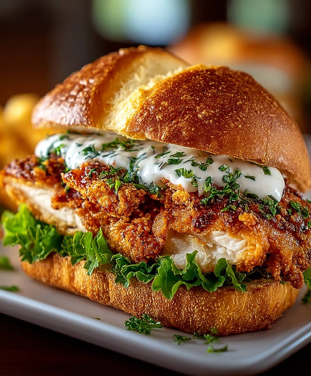 Cajun Crispy Chicken Sandwich with Garlic Aioli image 2