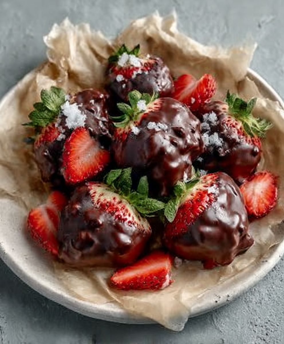 Chocolate-Covered Strawberry Yogurt Clusters | Healthy High-Protein Frozen Treat