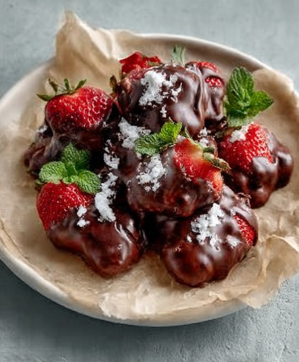 Chocolate-Covered Strawberry Yogurt Clusters | Healthy High-Protein Frozen Treat image 2