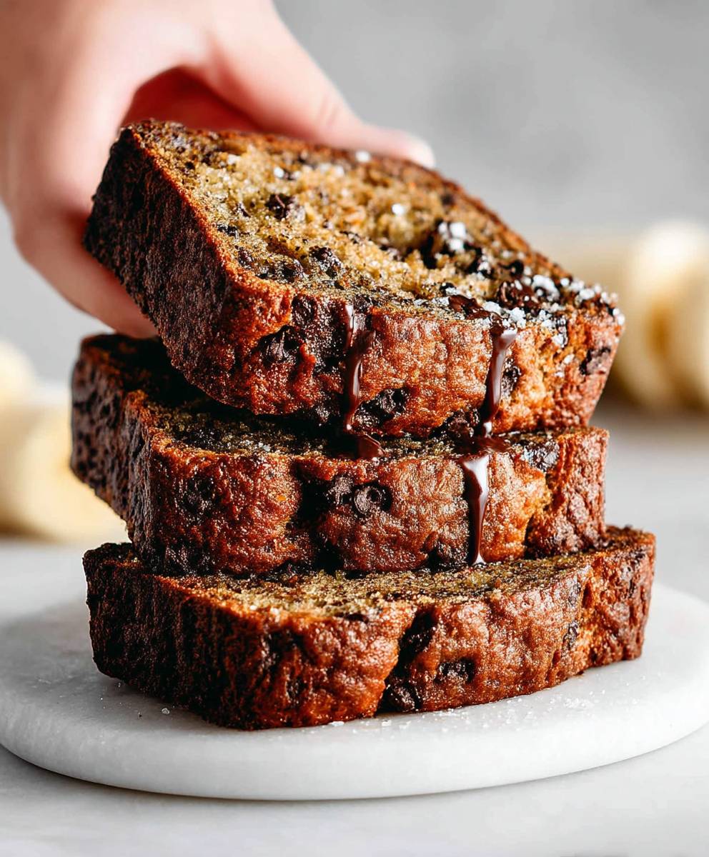 Chocolate Chip Banana Bread | Moist Bakery-Style Loaf image 2