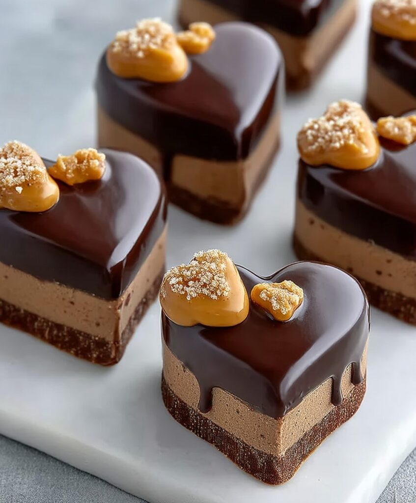 Chocolate Peanut Butter Valentine’s Hearts