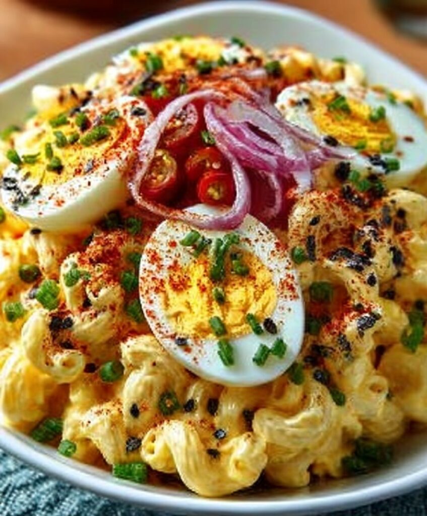 Classic Deviled Egg Macaroni Salad