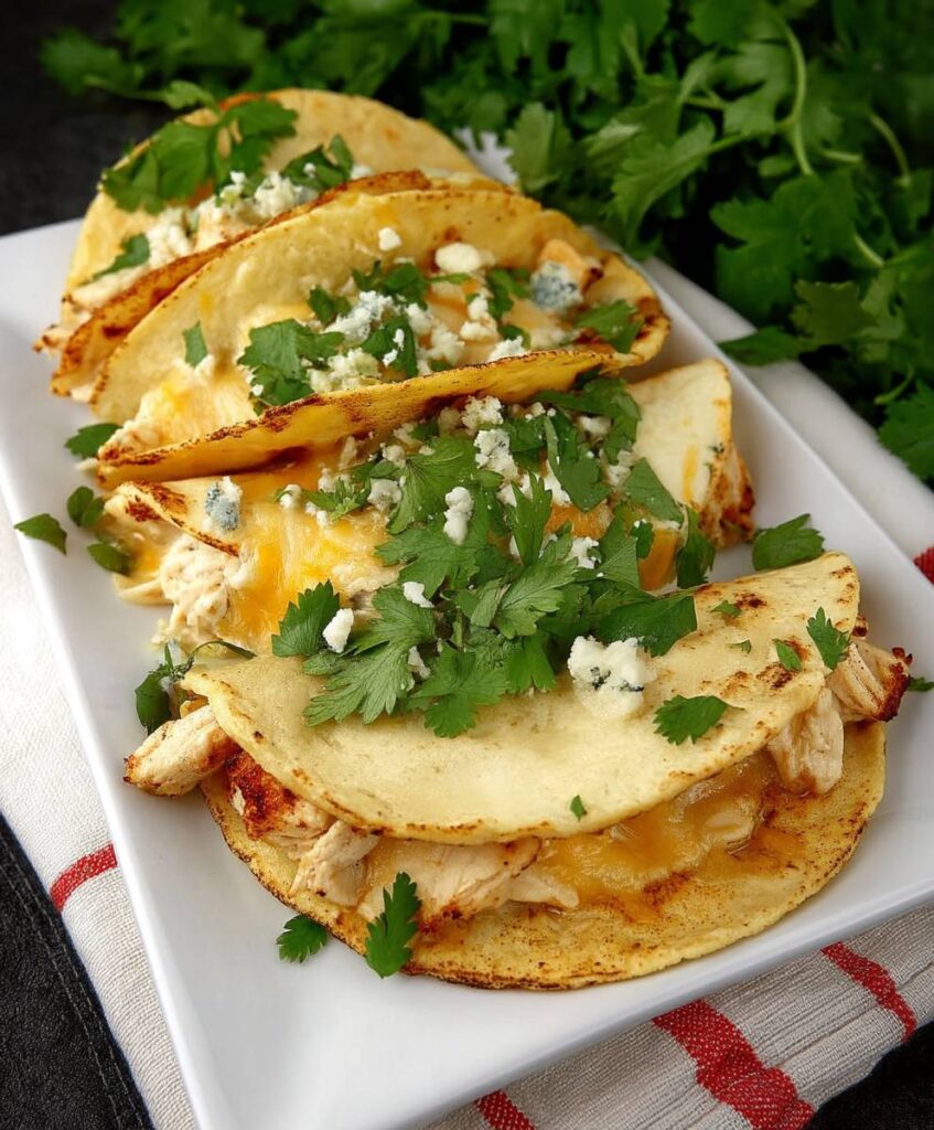 Corn Tortilla White Chicken Chili Tacos | Easy Homemade Dinner Recipe with Creamy Flavor