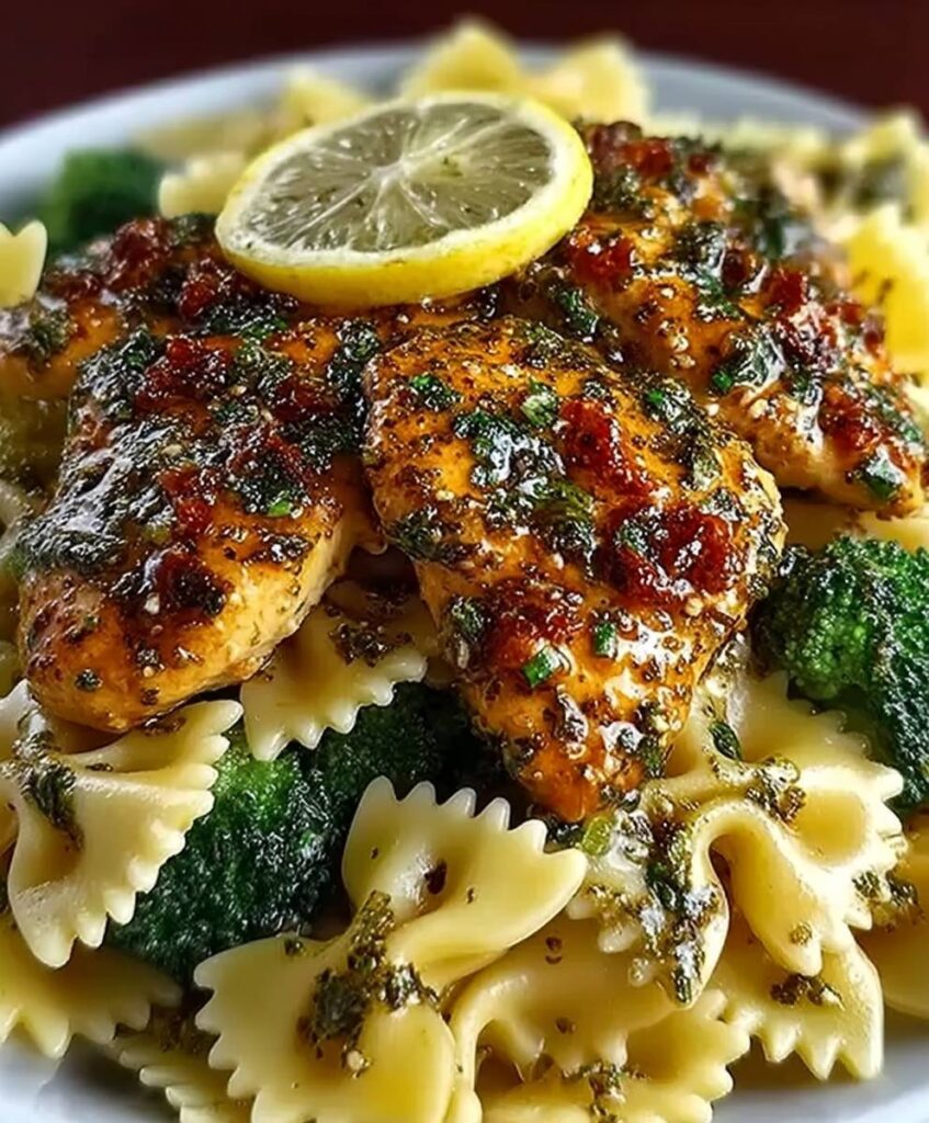 Cowboy Butter Lemon Bowtie Chicken Pasta with Broccoli | Flavorful Family-Friendly Dinner Recipe