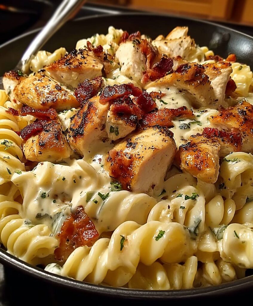 Creamy Chicken Beef Bacon Ranch Pasta – The Ultimate Comfort Food!