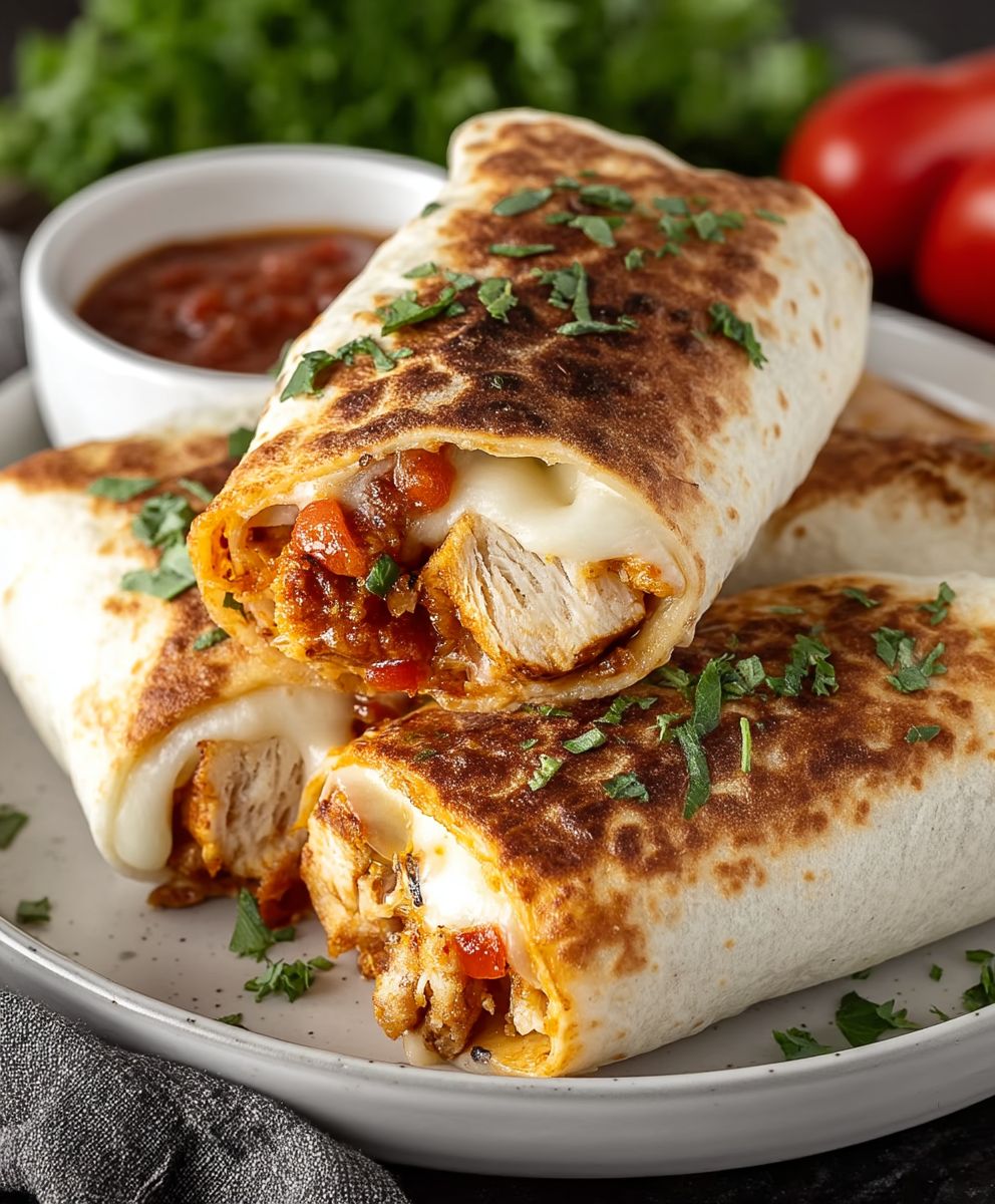 Crispy Air Fryer Chicken Mozzarella Wraps | Easy 20-Minute Dinner image 2