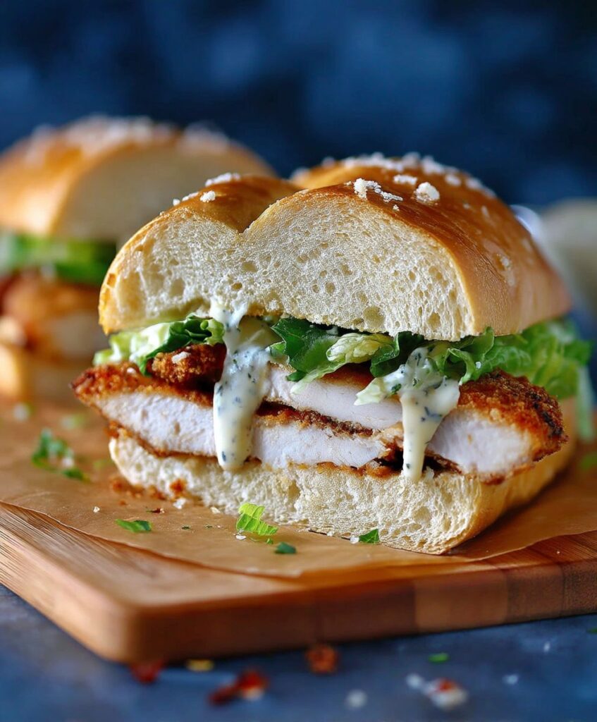 Crispy Chicken Caesar Sandwich | Easy Lunch Recipe