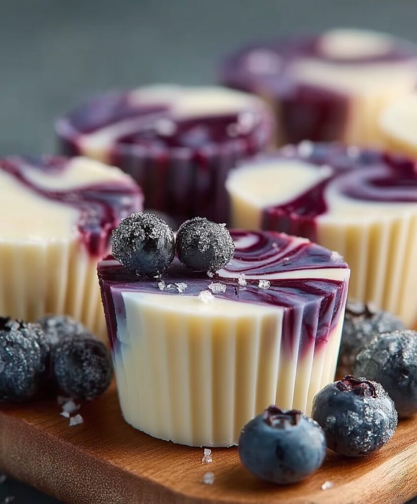 Easy Blueberry Swirl Yogurt Bites Recipe