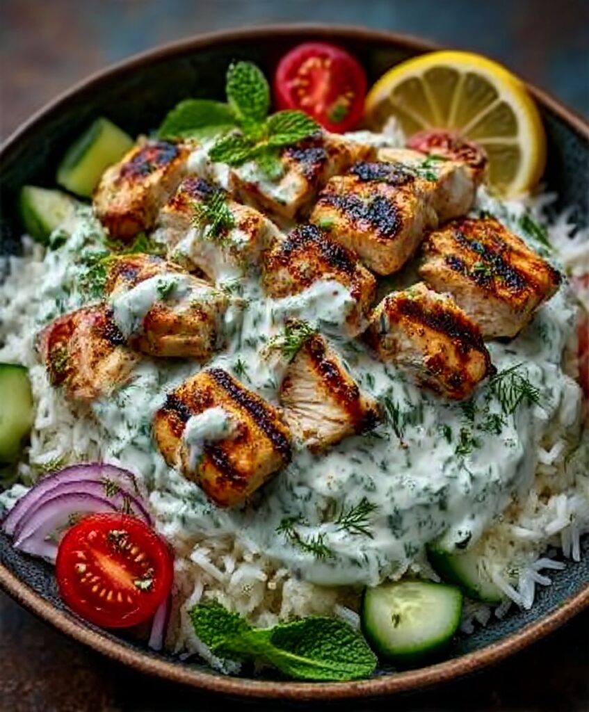 Easy Dump-and-Bake Chicken Tzatziki with Rice – A Flavorful One-Pan Dinner Ready in Under 40 Minutes