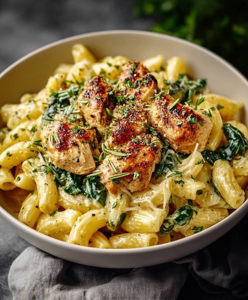 Easy Garlic Parmesan Chicken Pasta – Healthy Creamy Dinner Recipe